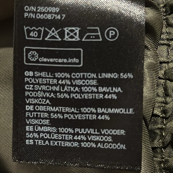 H&M Olive Green Bomber Style Jacket with Gathered Hem Size 8 - EUC - Picture 6 of 6